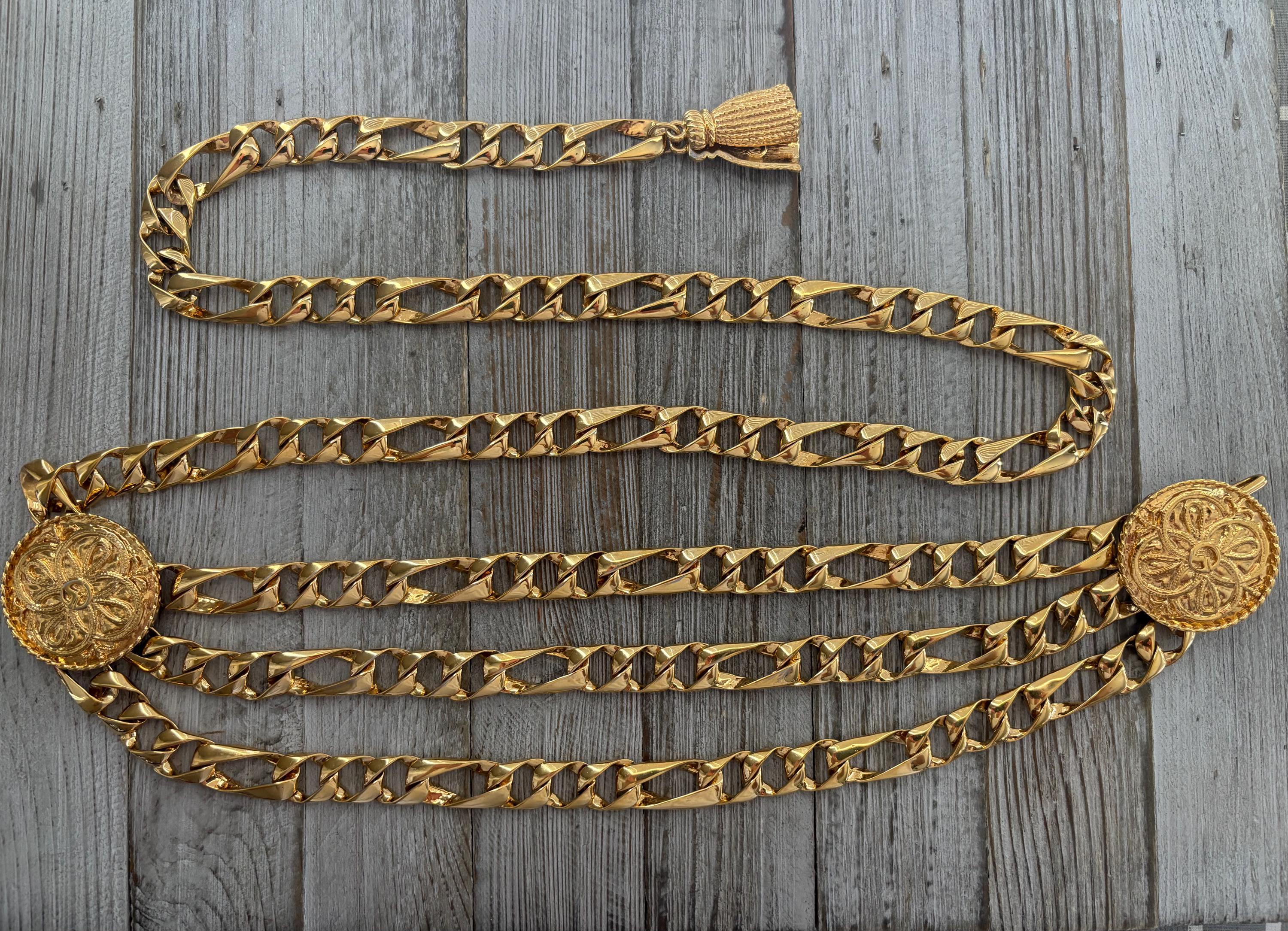 St. John vintage triple row belt Vintage St John Chunky Triple-Strand Chain Belt II – Recess main image 2