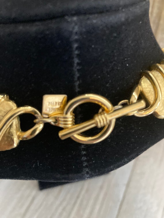 ANNE KLEIN Signed Vintage 1990's Chunky Gold Mode… - image 3