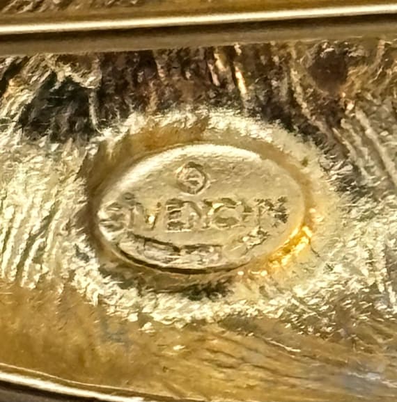 GIVENCHY Signed 1990's Massive Gold Modernist Gol… - image 8