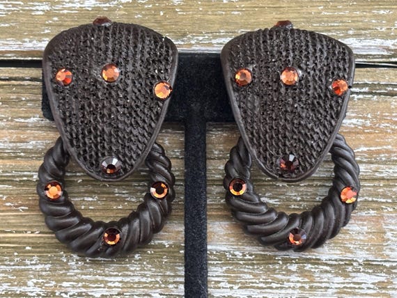 JEFF LIEB New Old Stock 1990's Brown With Orange … - image 5