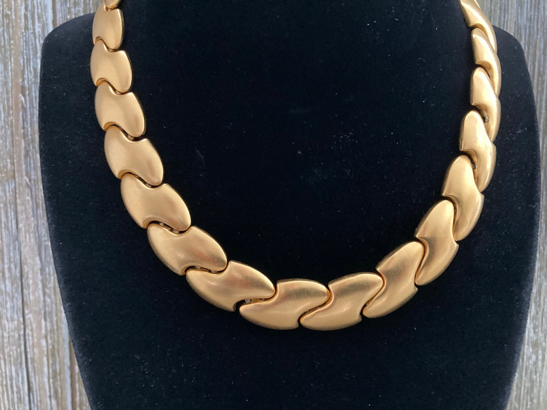 Gold Bib Necklace, Neiman Marcus New Old Stock