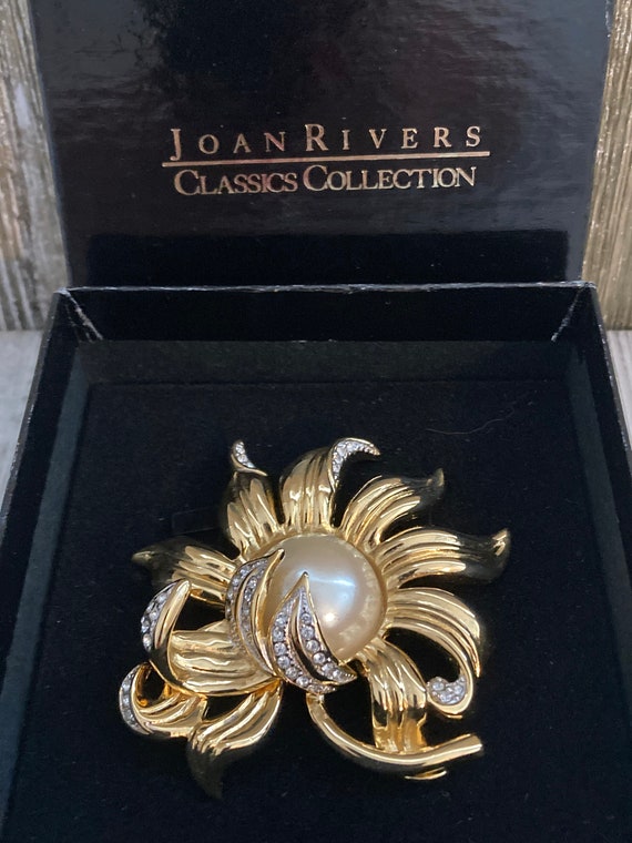 JOAN RIVERS Vintage 1990's NIOB Large Gold Sunflo… - image 2