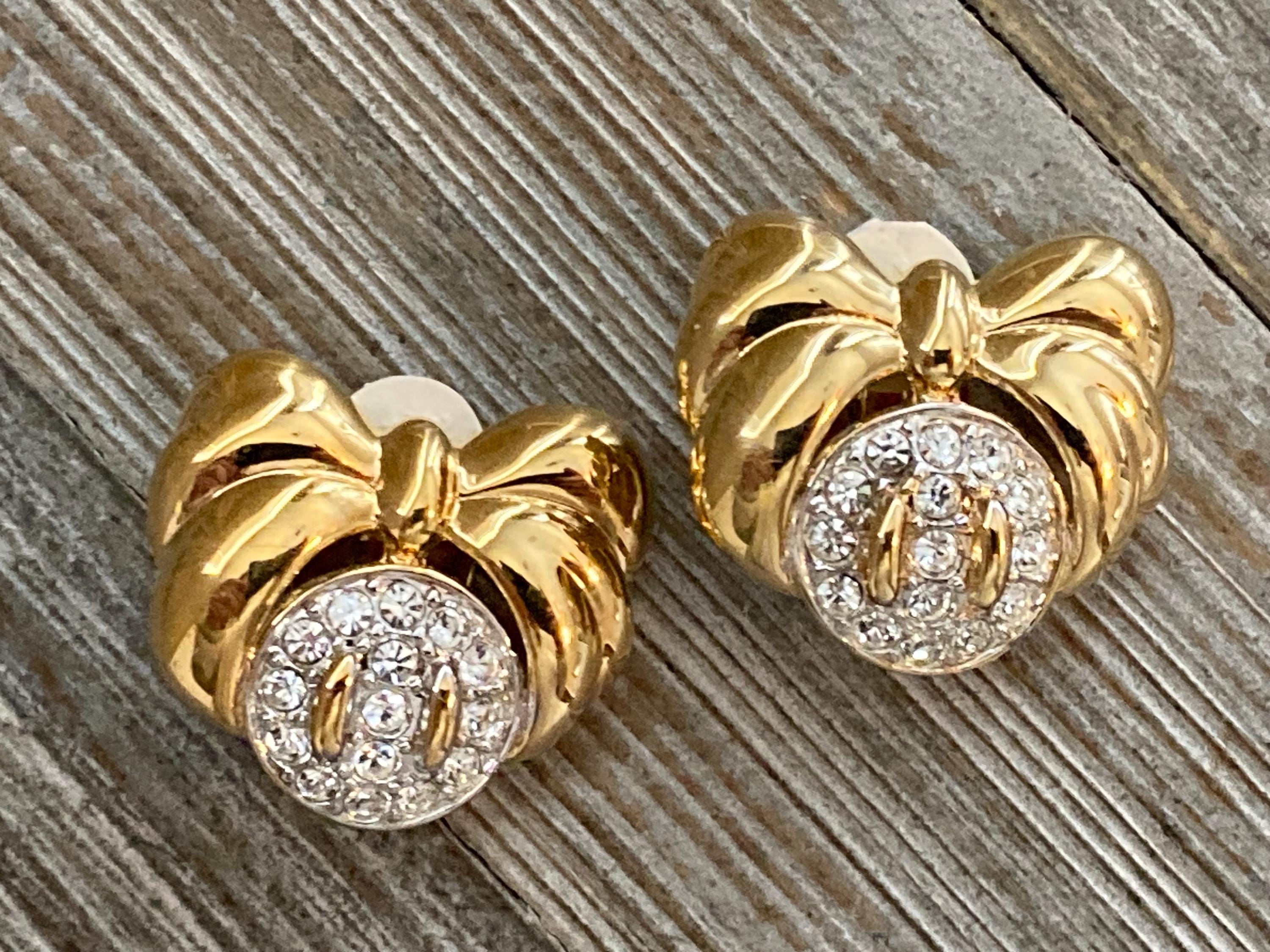 美しいNINA RICCI 1990年代の新古品、ラインストーン付きクラシックな