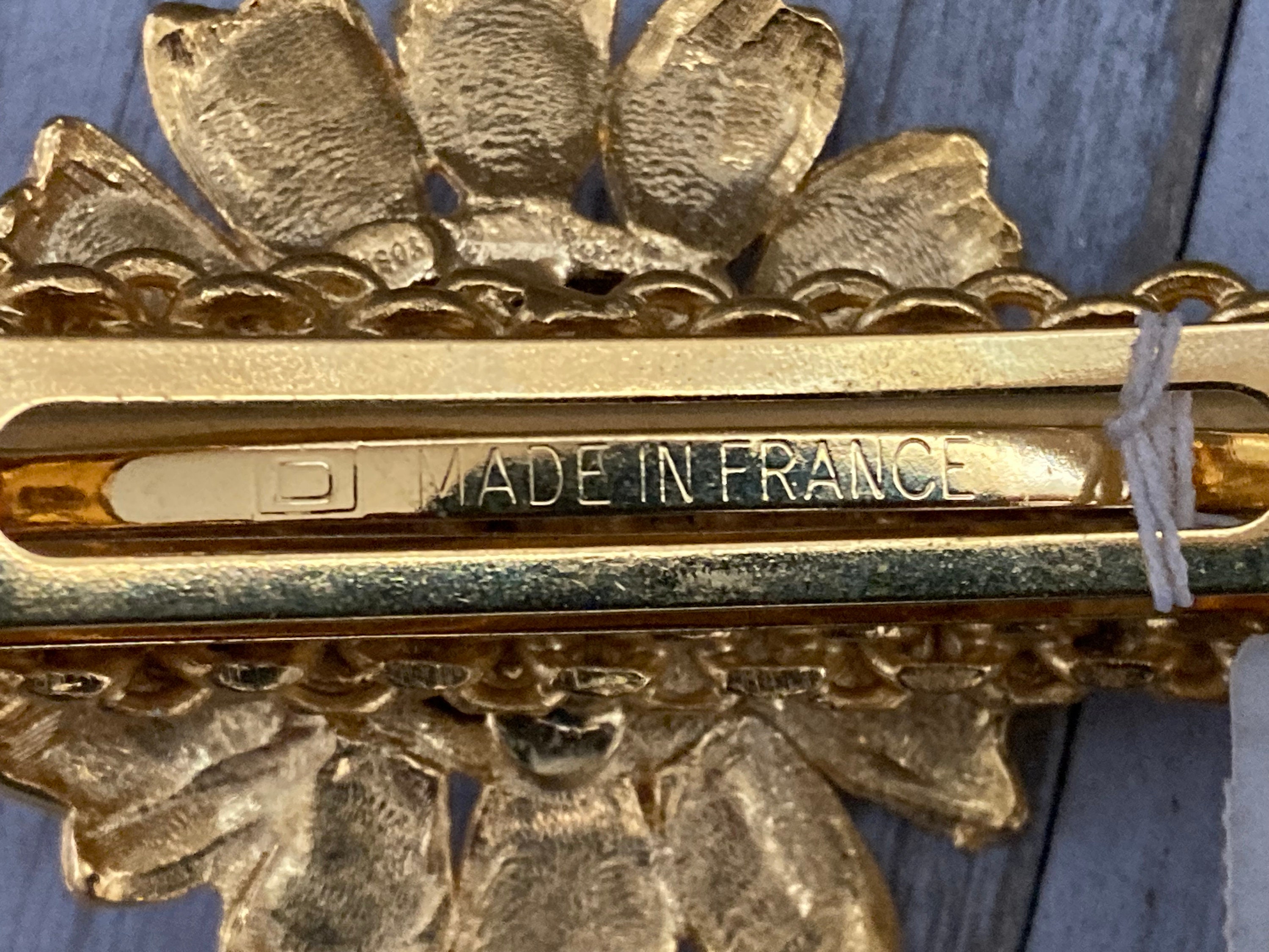 Vintage Neiman Marcus Gold, Silver Hair Barrette. Magnificent YOSCA Signed NEIMAN MARCUS Made in France  main image 3