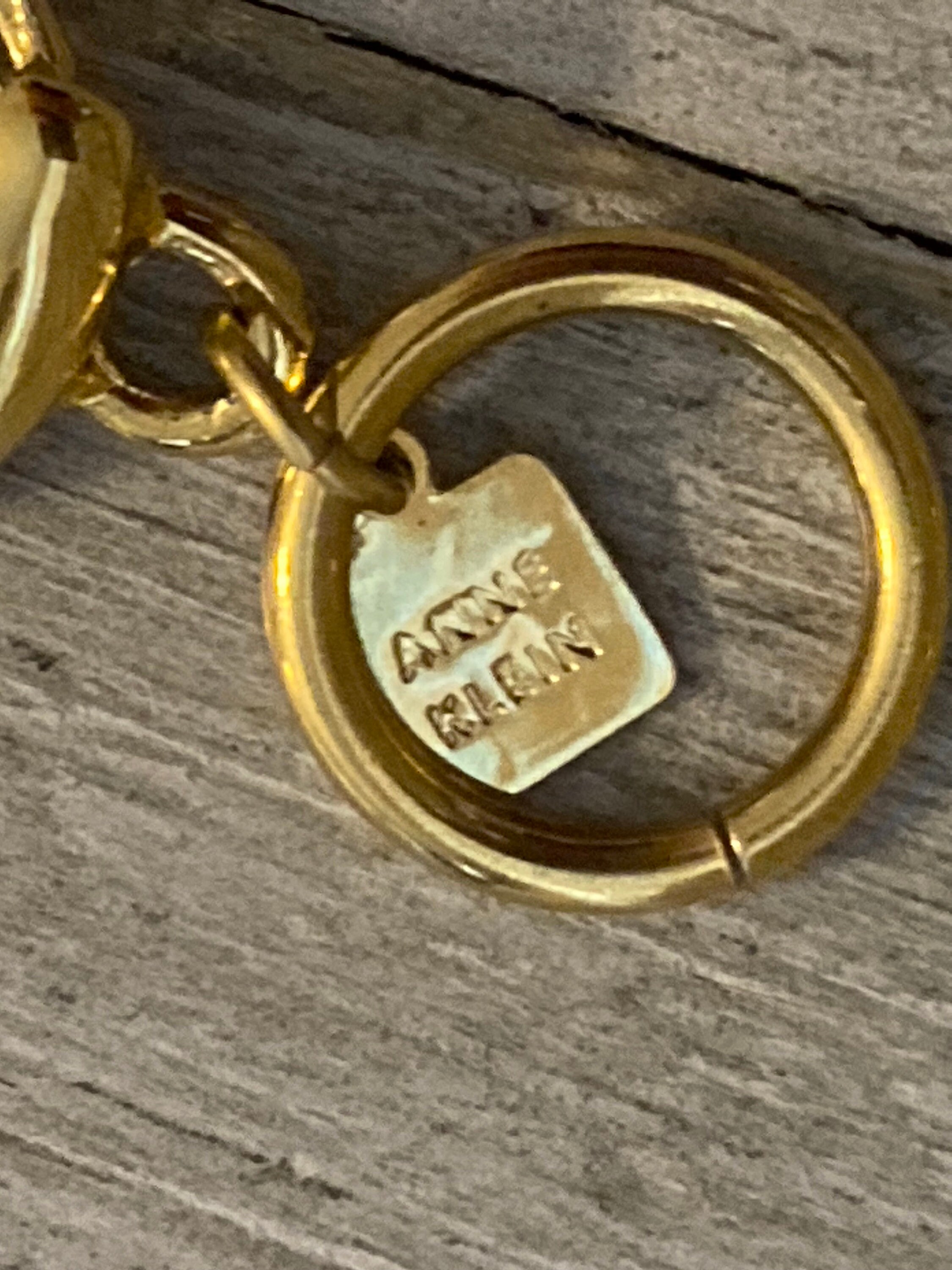 素晴らしい ANNE KLEIN ヴィンテージ 1990 年代 ゴールド モダン 