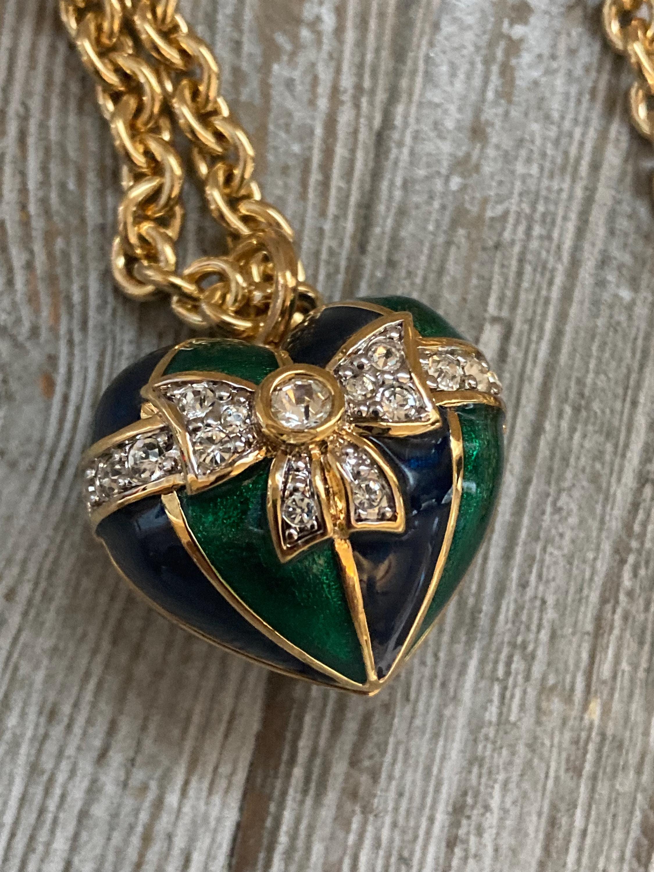 NINA RICCI Signed Vintage 1990's New Old Stock Green and Blue With