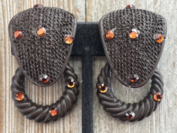 JEFF LIEB New Old Stock 1990's Brown With Orange … - image 1