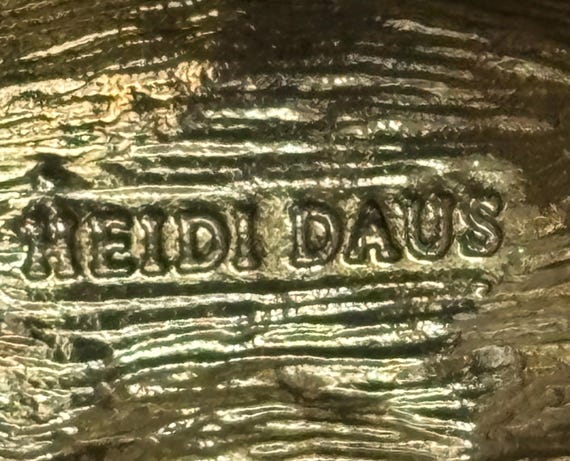 HEIDI DAUS 1990's Signed Hinged Cuff Bracelet Wit… - image 11