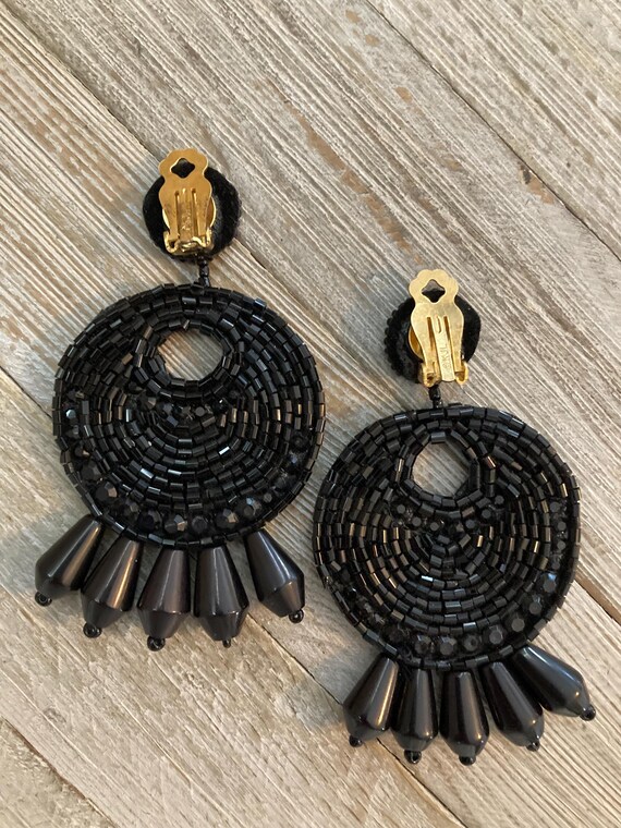 KJL/Kenneth Jay Lane Signed 1990's Massive Black … - image 7