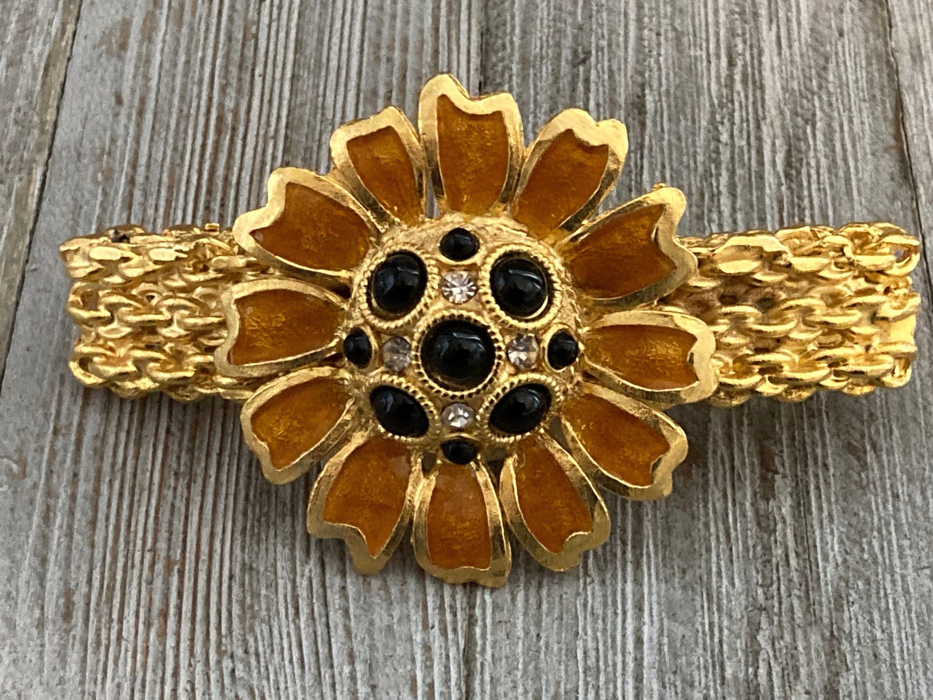 ❤️VINTAGE YOSCA HAIR CLIP❤️ Vintage Signed Gerard Yosca Bumble Bee Clip on Earrings - Etsy main image 4