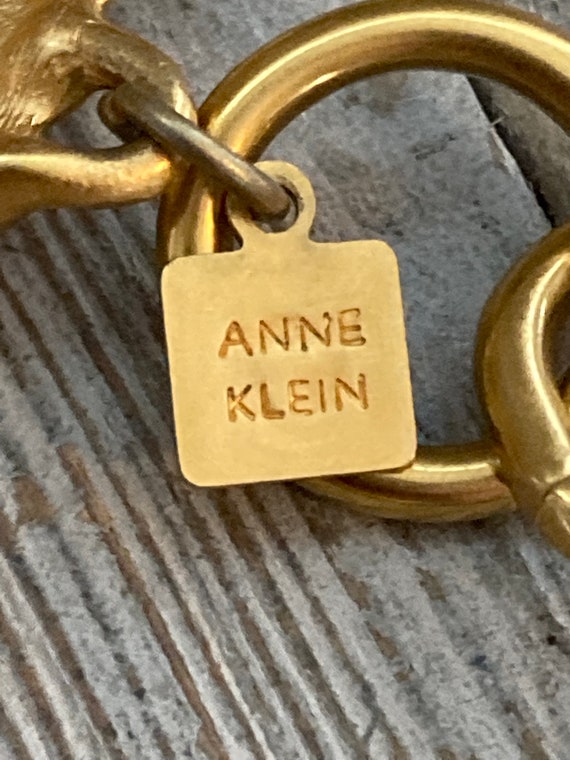 ANNE KLEIN Vintage 1990's Massive Gold Modern Sta… - image 8