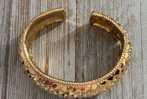 KJL/Kenneth Jay Lane 1990's Signed Modern Gold Hi… - image 2