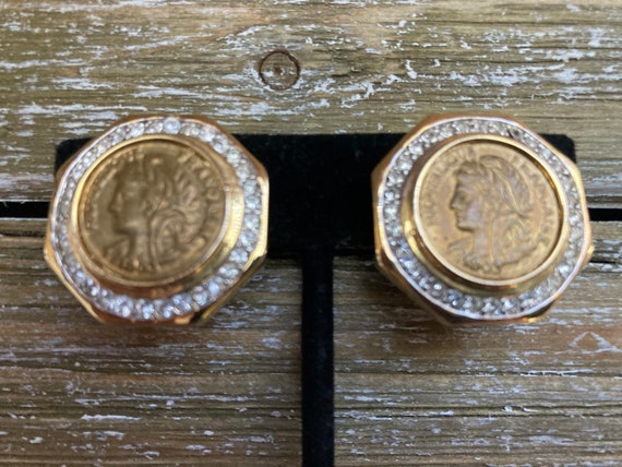 Beautiful Vintage 1980's Gold Etruscan Coin Class… - image 4