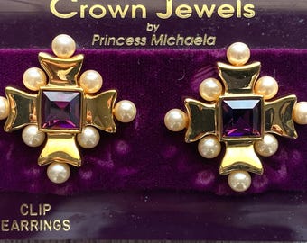 Boucles D'oreilles Clips Cœur Vintage Signées Zoe Coste - Occasion