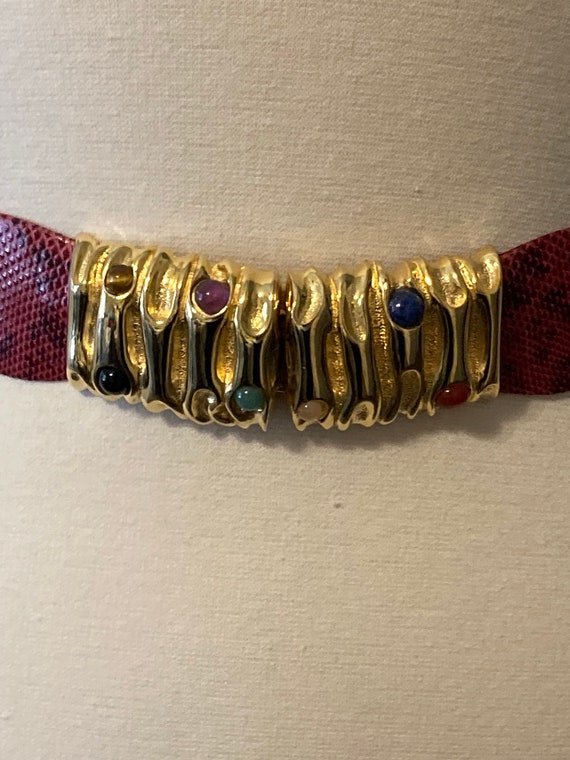 【保管袋付き】JUDITH LEIBER ベルト　ゴールド　ストーン　希少 保管袋付き】JUDITH LEIBER ベルト ゴールド ストーン 希少 小物