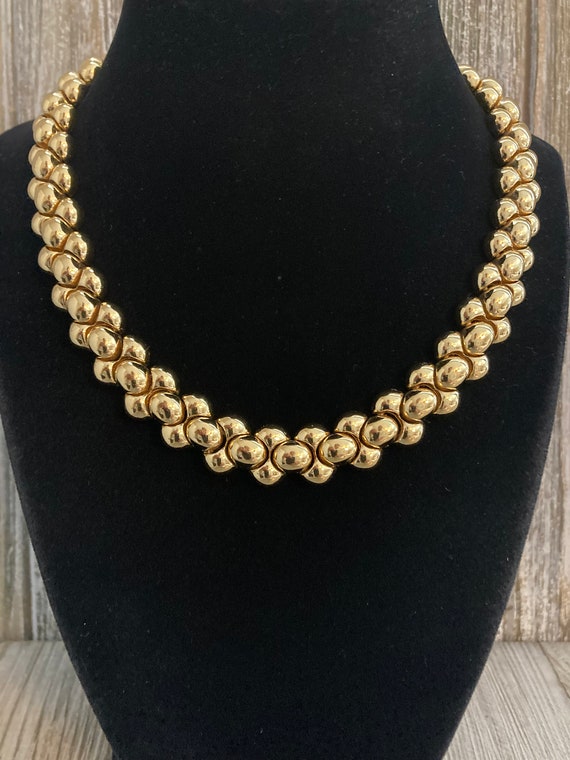 Stunning CINER Signed Vintage 1980's Heavy Gold Mo