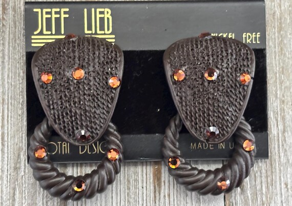 JEFF LIEB New Old Stock 1990's Brown With Orange … - image 2