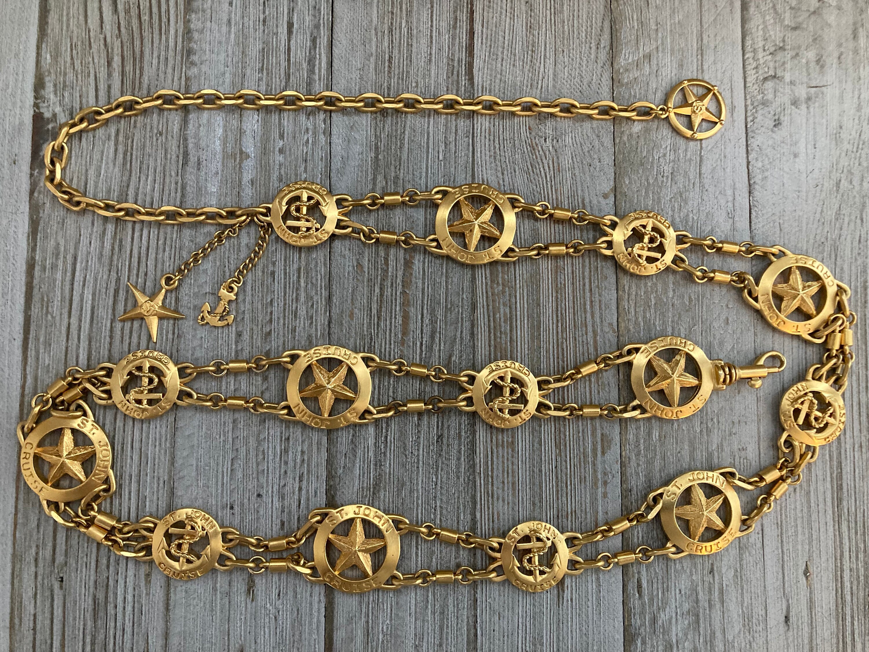old anchor chain belt . size 73cm