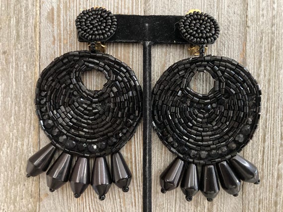 KJL/Kenneth Jay Lane Signed 1990's Massive Black … - image 8