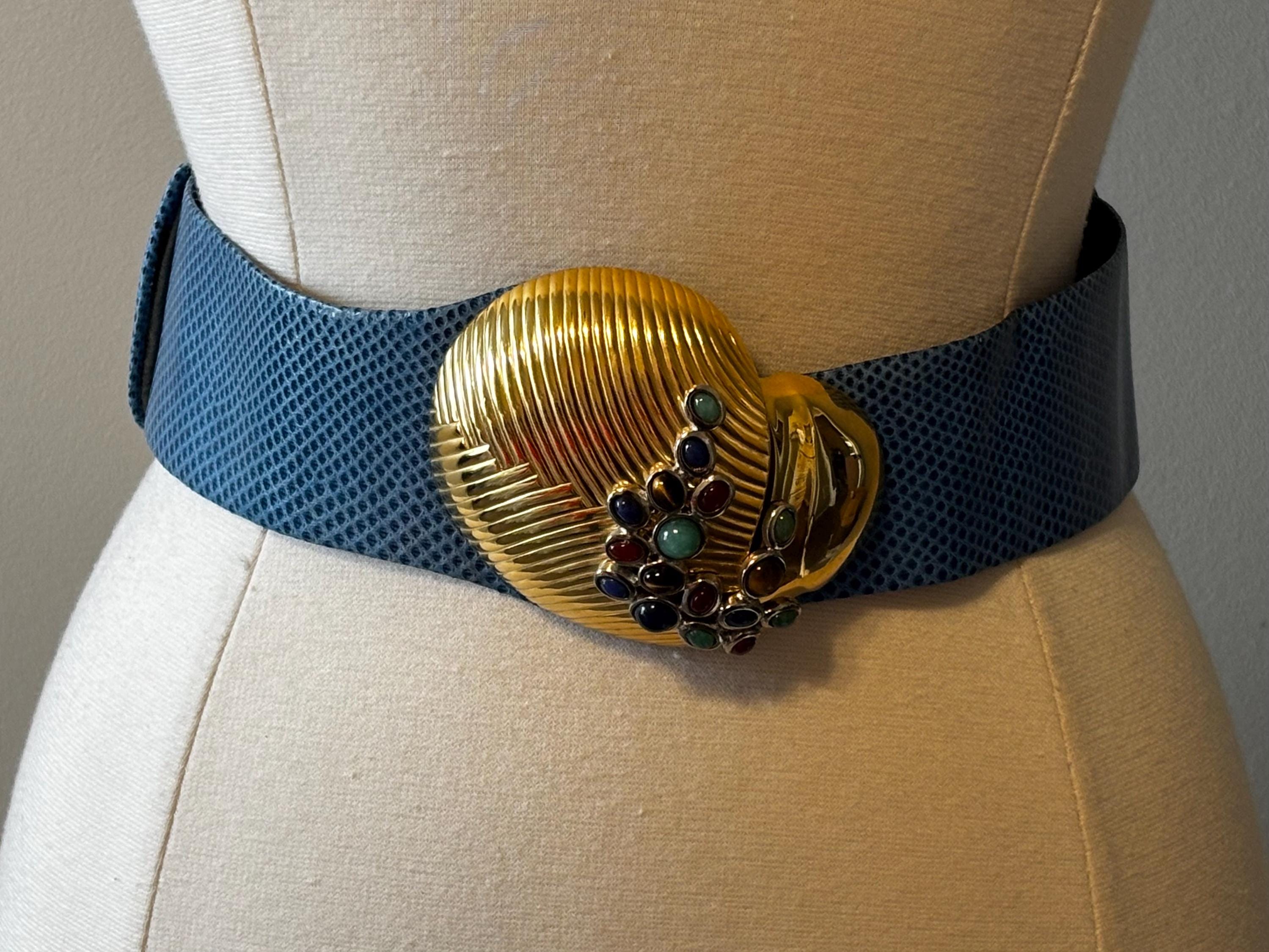 Judith Leiber Snakeskin Belt - Etsy