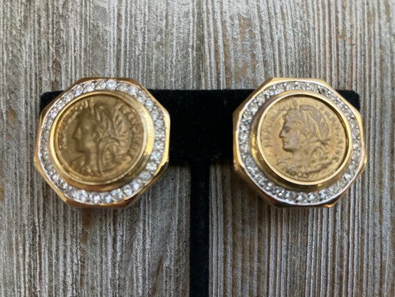Beautiful Vintage 1980's Gold Etruscan Coin Class… - image 7