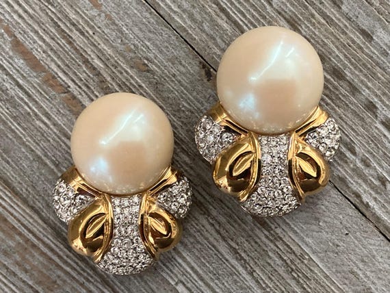 Exquisite NINA RICCI New Old Stock 1980's-90's Gold With Faux