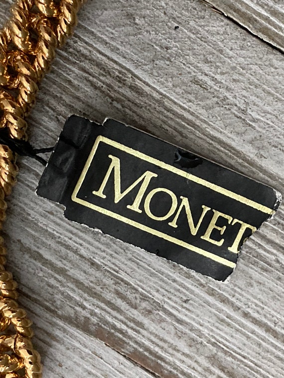 NWT MONET Vintage 1990's Gold Classic Statement C… - image 9