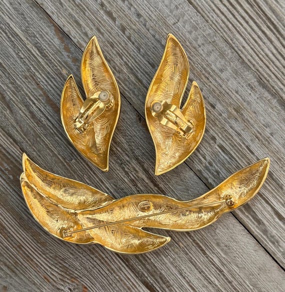 GIVENCHY Signed 1990's Massive Gold Modernist Gol… - image 2