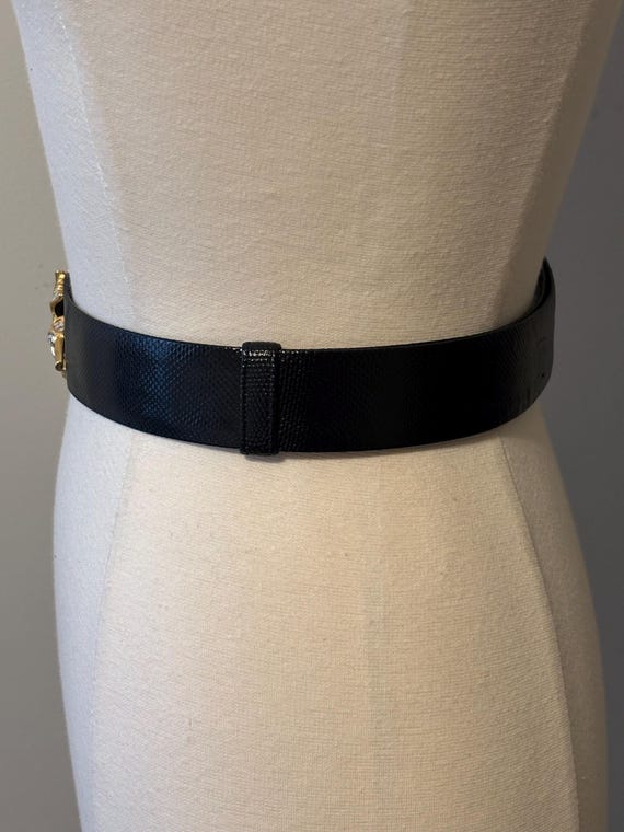 Gorgeous JUDITH LEIBER Signed Adjustable Black Sn… - image 3