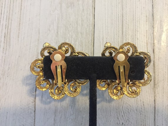 Vintage Graziano Chunky Gold Bejeweled Statement … - image 9