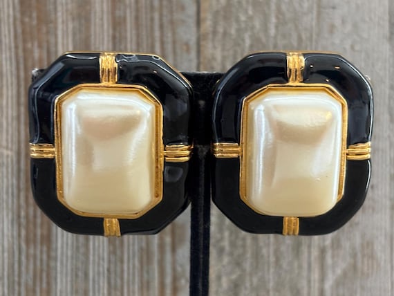 Beautiful Vintage 1990's Large Rectangular Black … - image 5