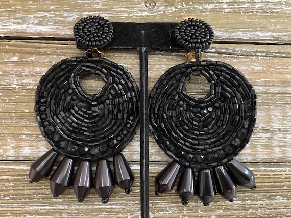 KJL/Kenneth Jay Lane Signed 1990's Massive Black … - image 4