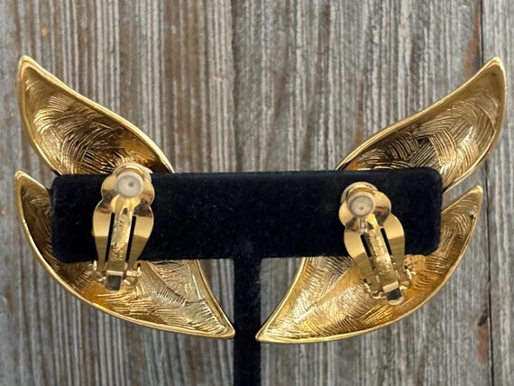 GIVENCHY Signed 1990's Massive Gold Modernist Gol… - image 6