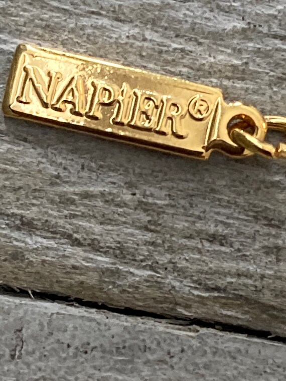 NAPIER Vintage 1980's Textured Gold Modern Statem… - image 9