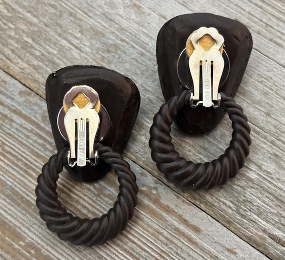 JEFF LIEB New Old Stock 1990's Brown With Orange … - image 4