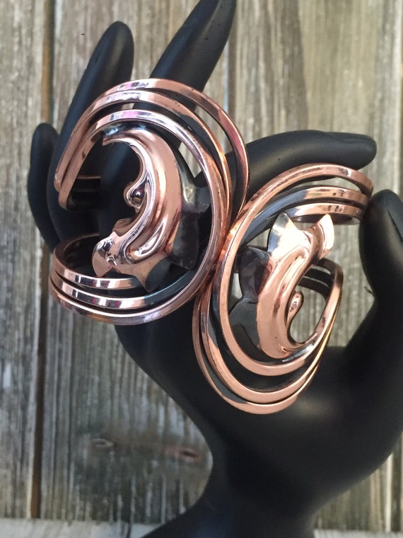 Gorgeous RAME' Vintage 1950"s Signed Copper Scrol… - image 3