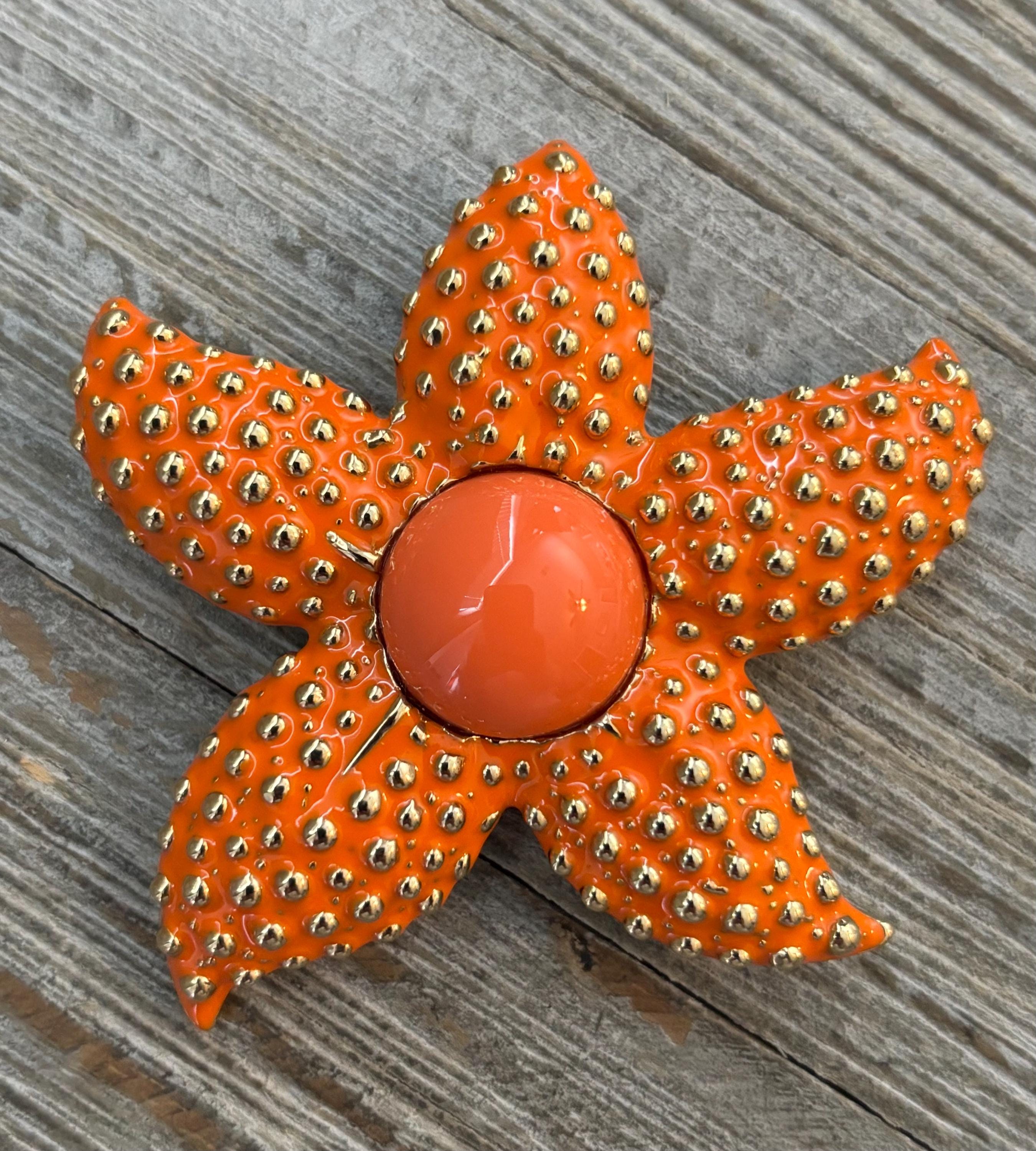 Kenneth Jay Lane Starfish Brooch - Etsy