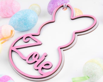 Easter Basket Stuffers, Bunny Ornament , Personalized Gifts for Kids,