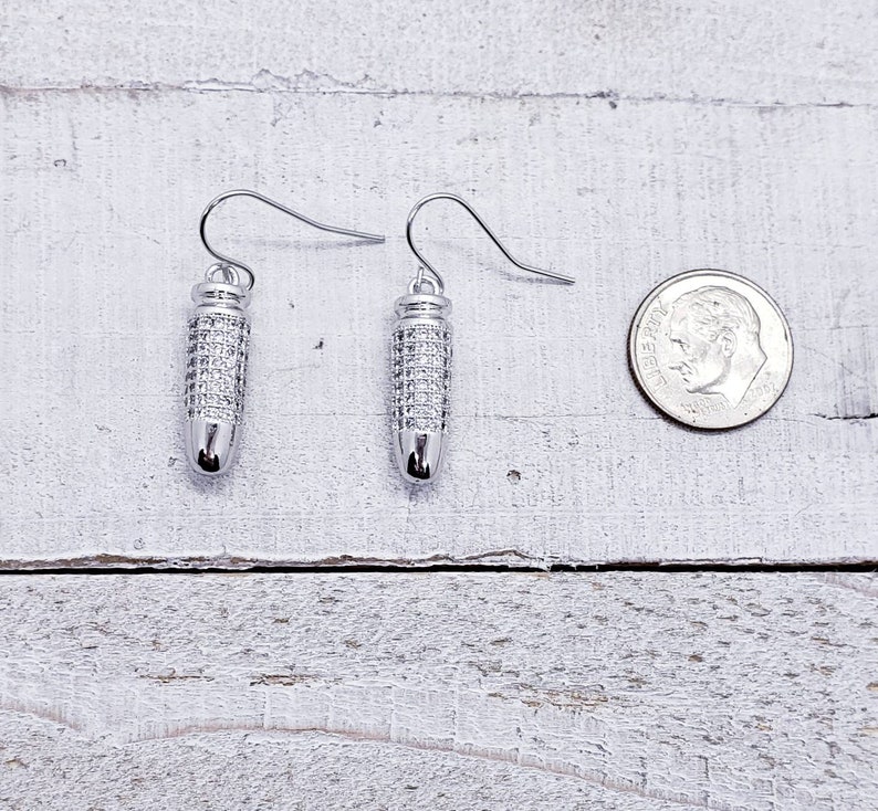 Countrygirl Bling Diamond Earrings Huntress Jewelry Bullet Jewelry Bullet Replica Bullet Earrings