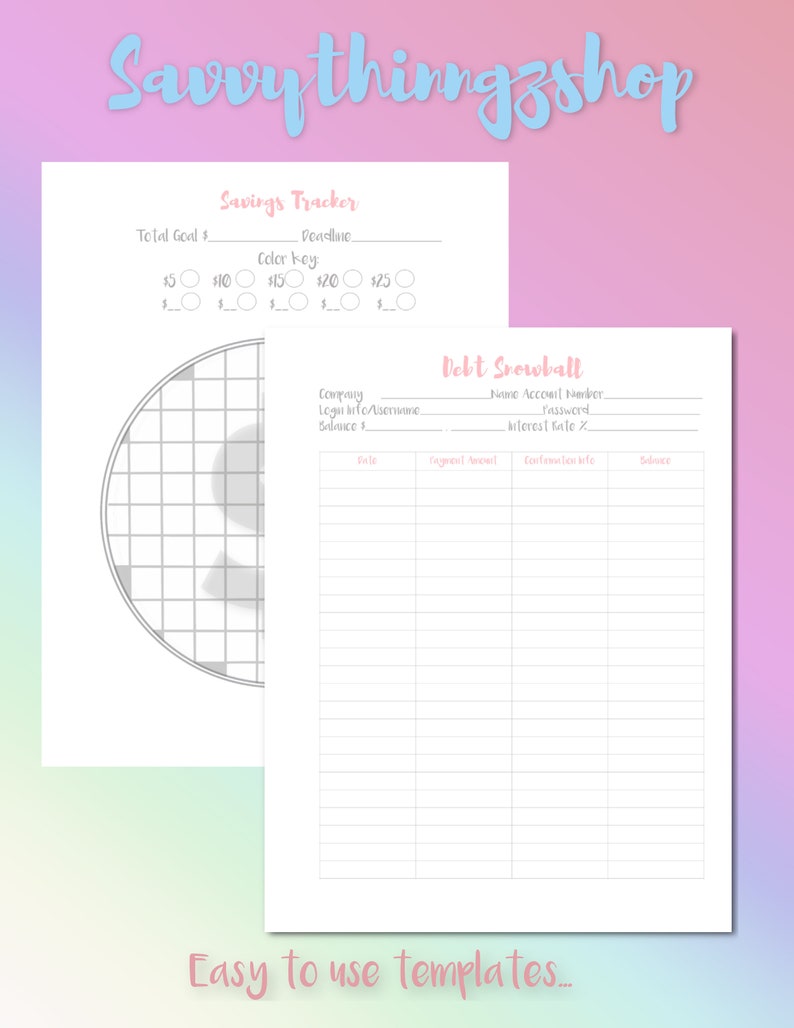 Letter size budget planner printable - beeTros