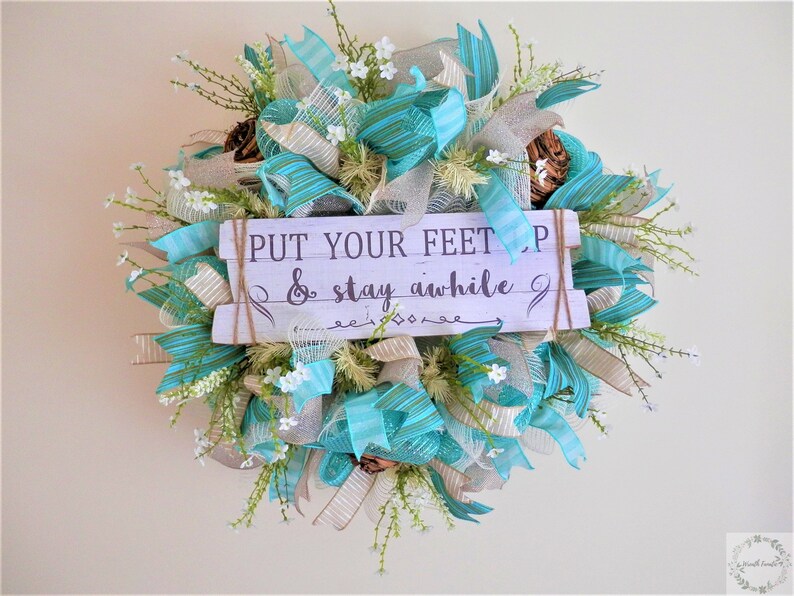 Beach Wreath,Beach Decor,Coastal Wreath,Coastal Decor,Lake House Wreath,Lake House Decor,Ocean Wreath,Ocean Decor,Summer Wreath,Floral Decor