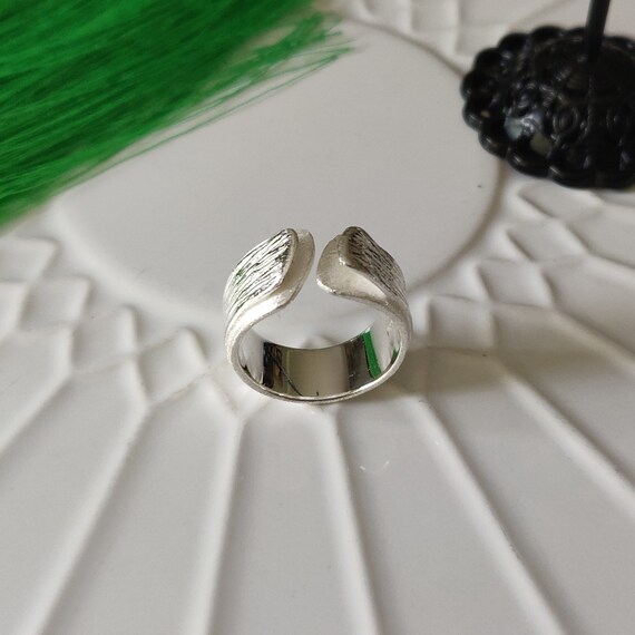 925 Sterling Silver Double Layered Ring Wrap Around - Etsy