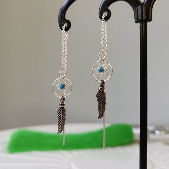 Sterling silver deals pull through earrings