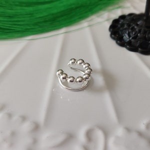 925 Sterling Silver Balls Ear Cuff Earring