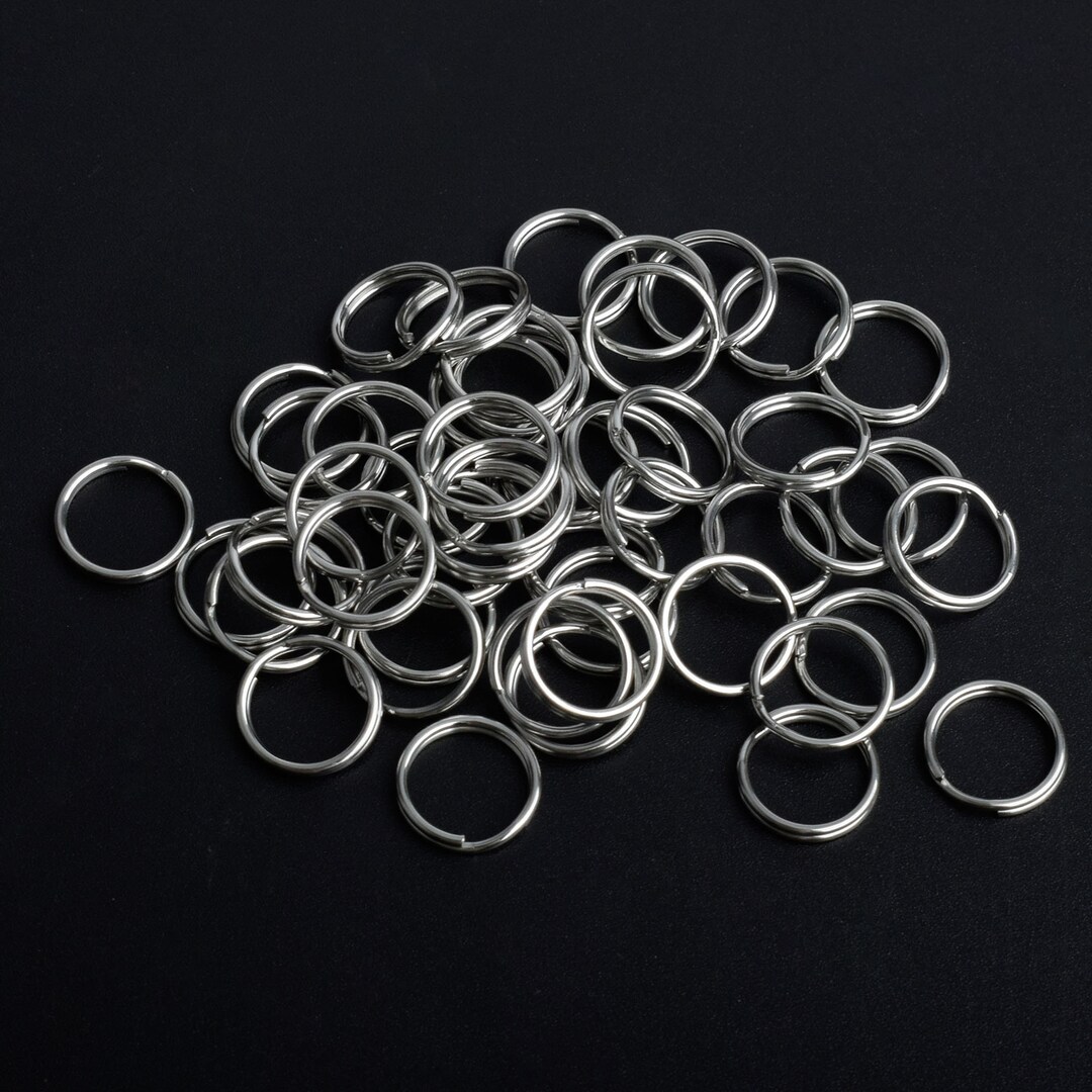 50 Stainless Steel Double Loop Split Rings, 8mm 10mm - Etsy