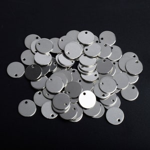 12mm ronde roestvrijstalen bedels, discs tags voor hand stempelen of graveren