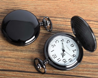 Matte Pocket Watch Ready to Engrave as Best Custom Groomsmen Gift Wedding Gift, Wholesale Price