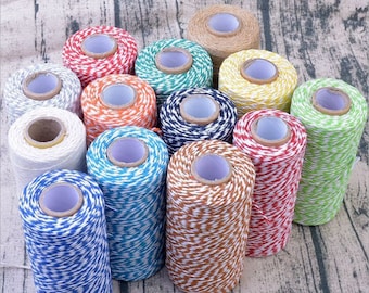 2 x 10m SPARKLING RED CHRISTMAS BAKERS TWINE XMAS BUTCHERS BAKERS ARTS CRAFTS