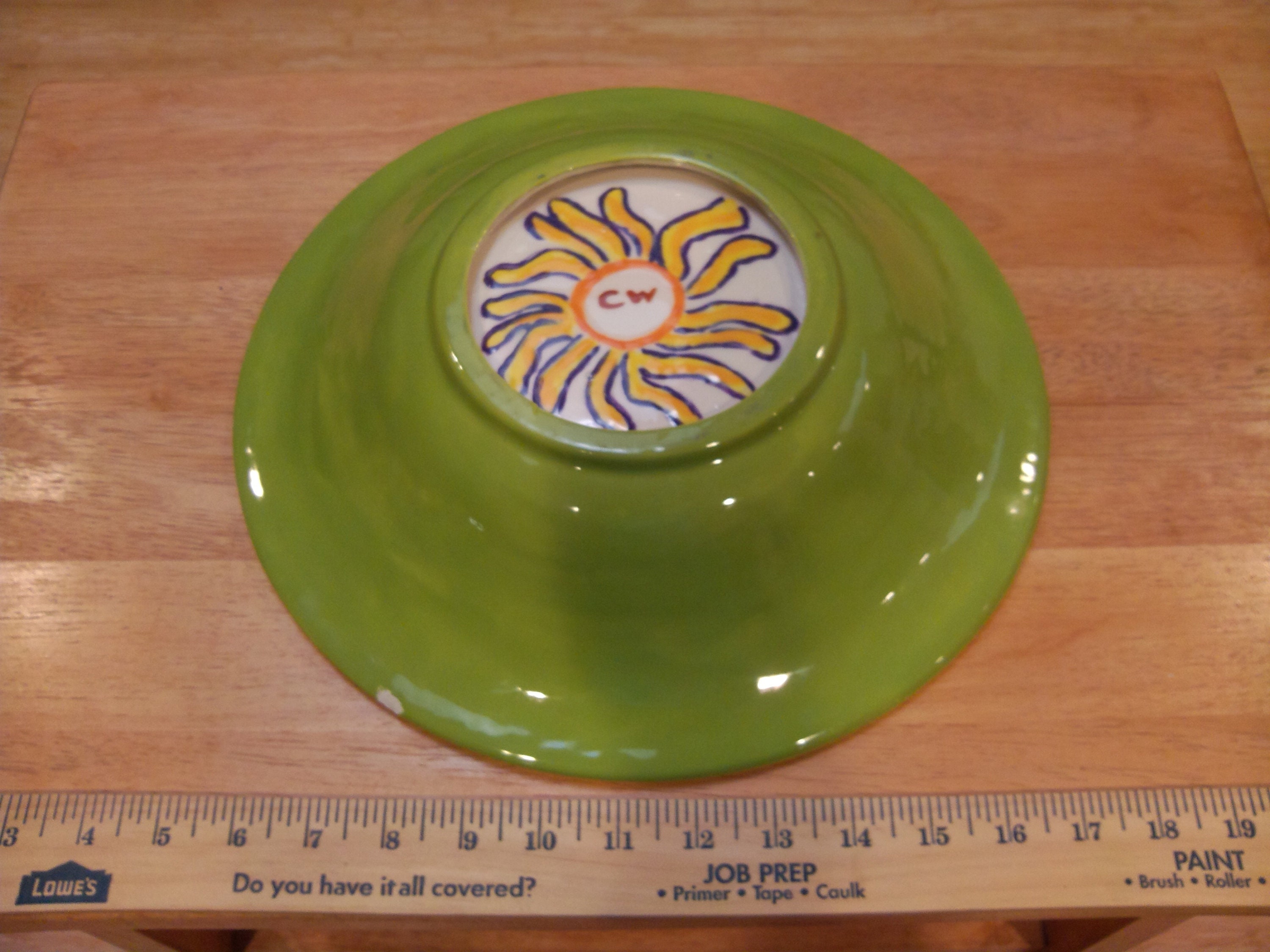 Large Vintage Ceramic Sunflower Bowl/ Artisan Made Etsy