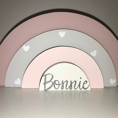 Personalised Wooden Stacking Rainbow 